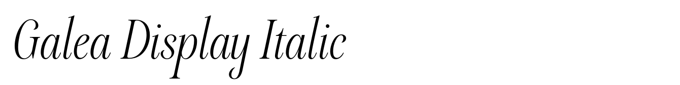 Galea Display Italic